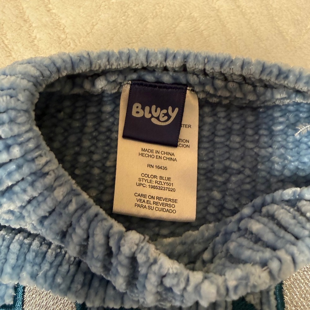 Preppy Cartoon Bluey Girls 5T Chenille Sweater Garanimals Pleated Skort Set - Picture 3 of 10